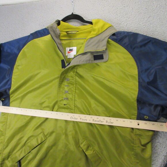 Vintage 90s Nike Mens Anorak Windbreaker Jacket size L White Label‎ Pullover Y2K - Picture 10 of 13